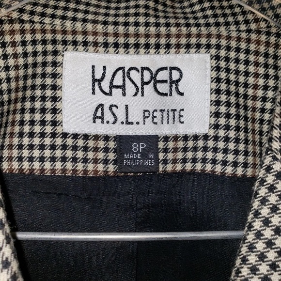 Kasper Brown and Cream Checkered Suit - Picture 4 of 6